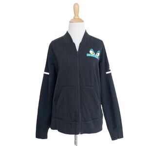 ADIDAS Kraken NC Zip-Front Athletic Jacket in Black/Blue/Green Graphic Size S